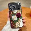 Translucent Matte Magnetic Case For iPhone 17 16 15 Pro 14 13 Pro Max 16e 17e For Magsafe Oil Painting Flower Hard PC Back Cover