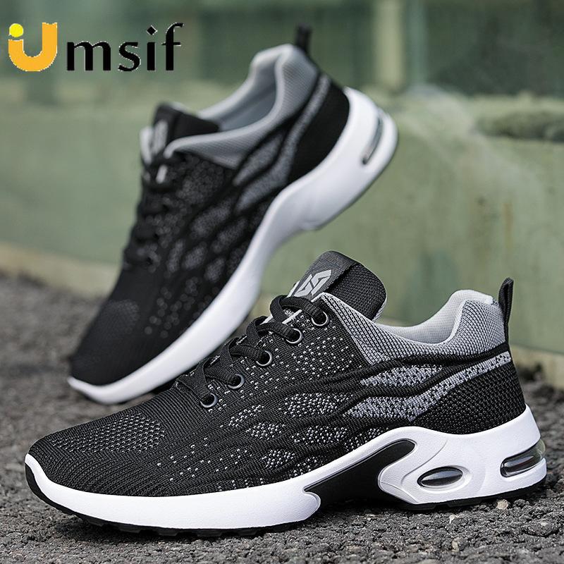 Men's Breathable Low Top Running Shoes Non-Slip Lace-Up Lightweight Casual Sneakers