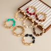 Simple Baroque Irregular Resin Bracelet Bohemian Colorful Beads Bracelet Splicing Bangle Daily Charm Jewelry Accessories Gifts