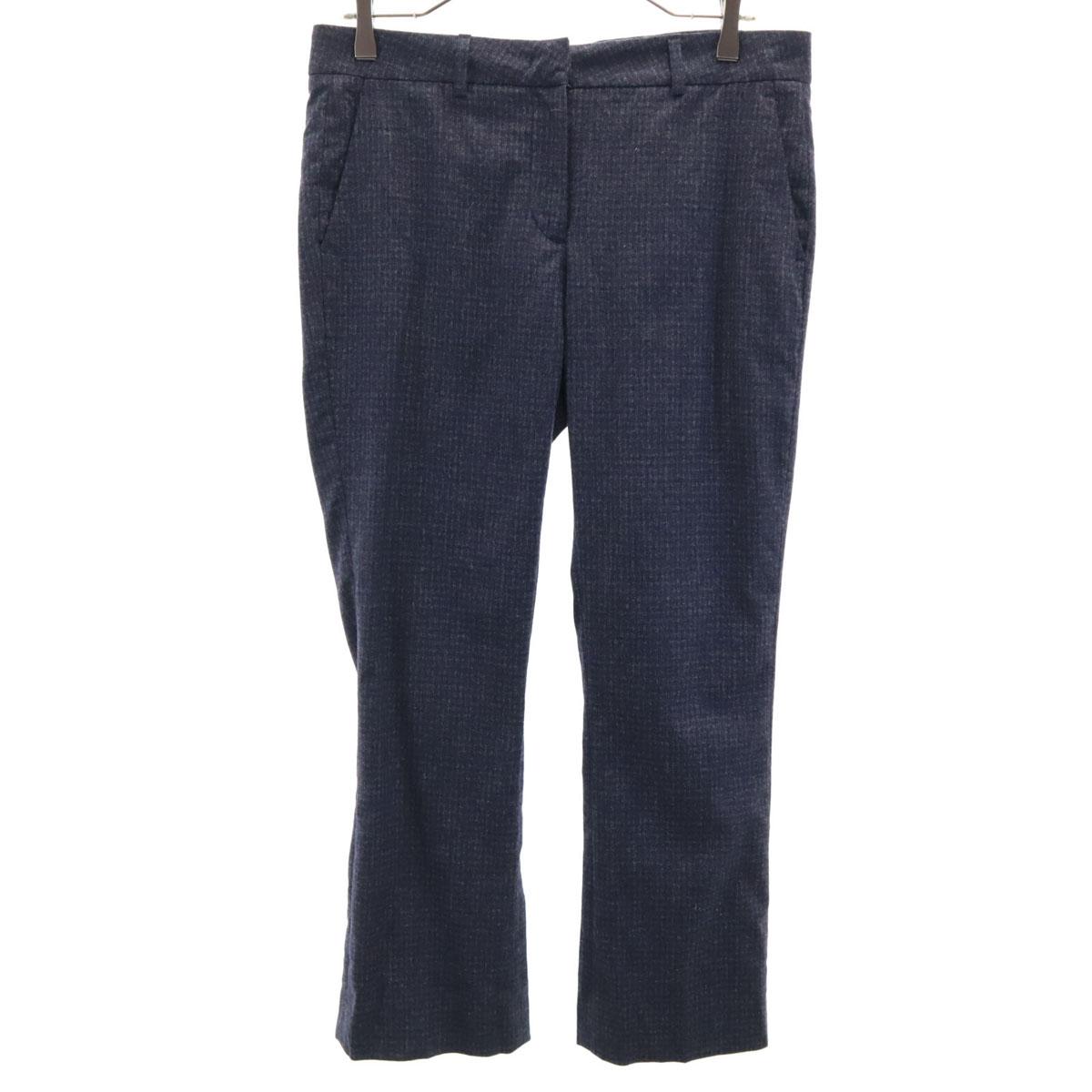 

FABIANA FILIPPI сделано в Италии Клетчатые шерстяные брюки S Темно-синий система Женские Б/у