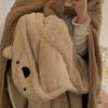 Soft Bear Hooded Blanket Kawaii Wearable Blanket Ins Style Blanket Shawl  Winter Season