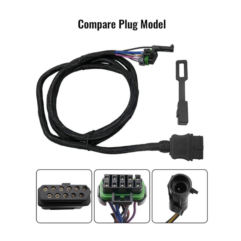 Vehicle Side 11 Pin Light Harness with Dust Cover For Western SnowEx Plows 26357 22413