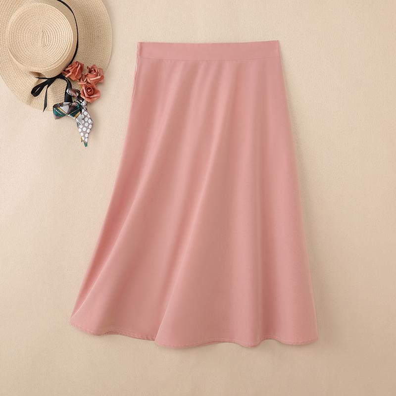 ZANZEA Lässige, elastische Taille, einfarbige, lockere Midiröcke für Damen
