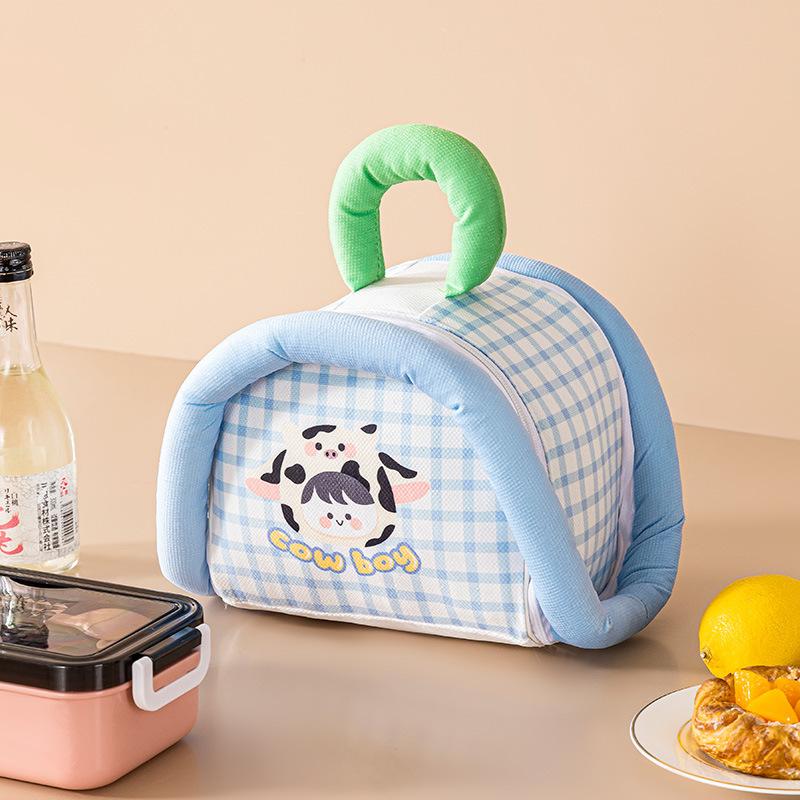 

Large Capacity Gift Bag Holiday Souvenir Cartoon Lunch Bag Portable Portable Lunch Bag Thermal Insulation Lunch Box Bag синий