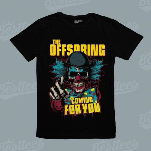 Men/Women/Kids Punk Band Offspring Clown Rock n  Roll American Tee T-Shirt S разноцветный