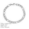 EManco Female Figaro Link Chain Stainless Steel Bracelet Gold Charm Bracelets Chain Bracelets for Women Man Gifts