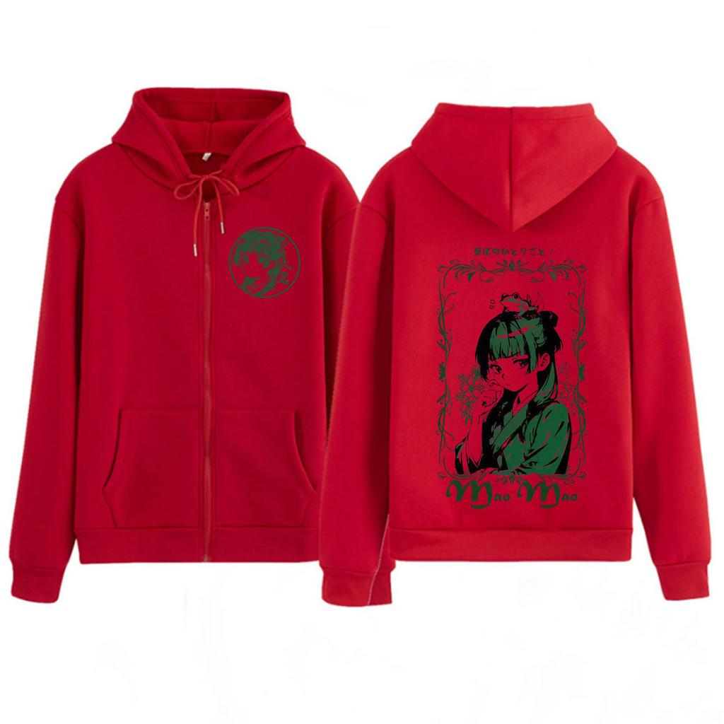 Anime The Apothecary Diaries Maomao Graphic Zipper Hoodie Men Women Fashion Sweatshirt Winter Casual Oversized Zip Up Jacket