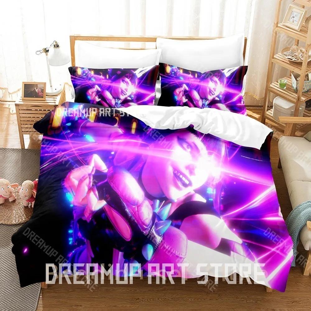 3D Print Juri Han Game Street Fighter Bedding Set Cartoon Anime three-piece set Adult Kid Bedroom Duvetcover Sets