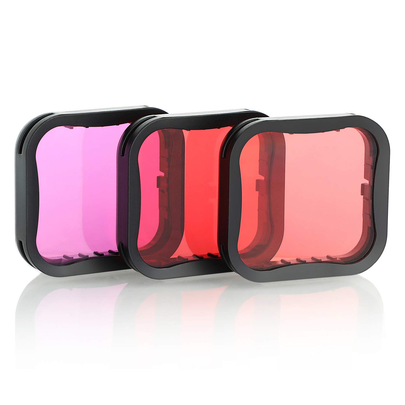 

SOONSUN 3 Pack Dive Filters for GoPro Hero 5 6 7 Black Super Suit Dive Housing Light Magenta Filters Enhance Colors for Various Underwater Video and