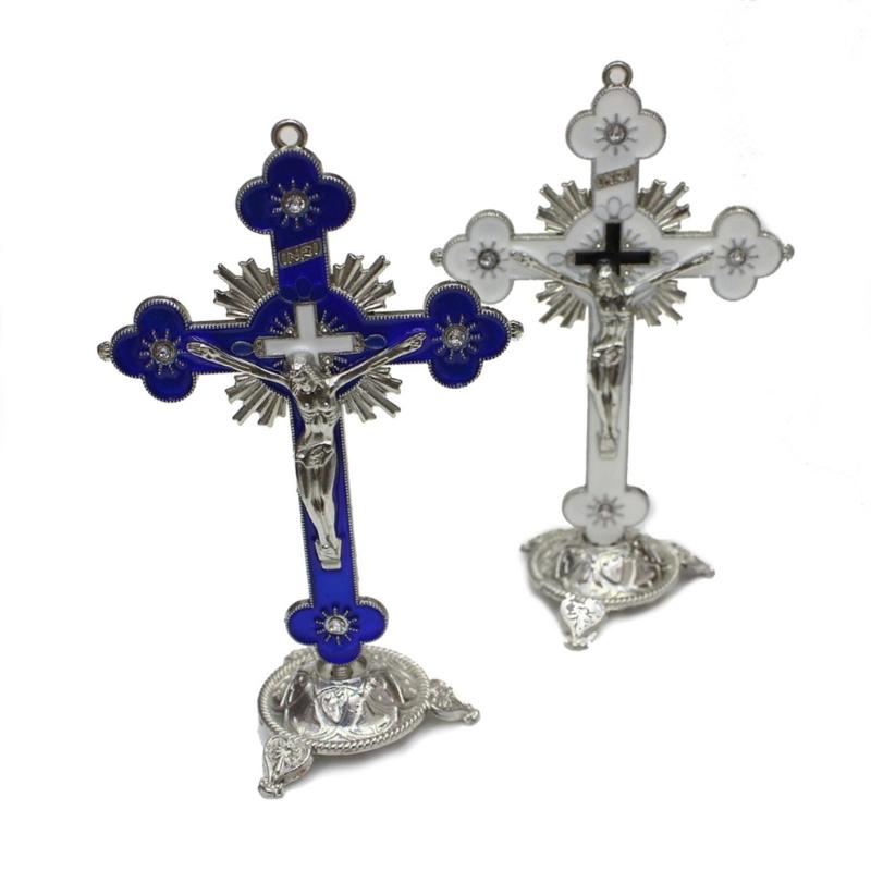 Religious Cross ChurchsHome Shelf Tabletop Ornament for Praying Room Decoration Tabletop Display Car Keychain Decoration