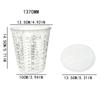 10 Stück 1370ml Kalibrierter Messbecher für Farbmischung Transparenter Kunststoff Präzise Farbmischbecher mit Deckeln Messbecher für Flüssigkeiten