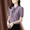 All-match Summer Blouse Mother Western Style Short-sleeved Chiffon Shirt Women's Summer Clothes