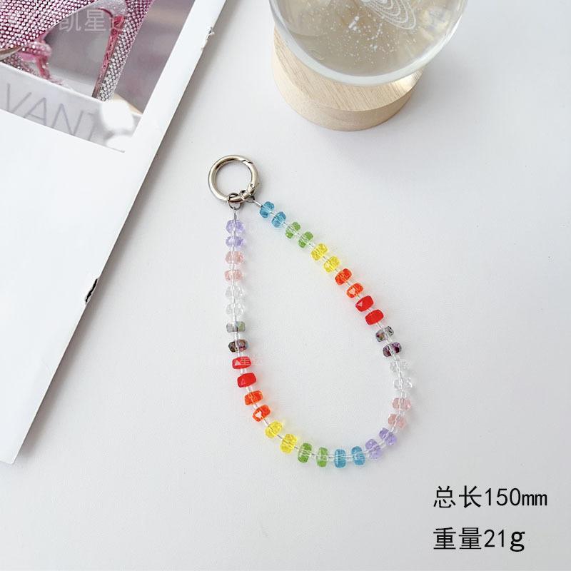 Persimmon Wish Crystal Beaded Phone Strap New Chinese Style Wrist Strap Short Fashion Internet Celebrity Pendant Wholesale for Women