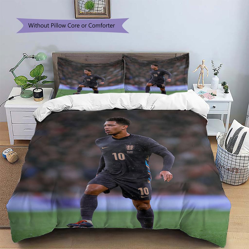 Jude Bellingham Pattern Bedding Home Decoration Birthday Gift (1 * Duvet Cover + 2 * Pillowcase, Without Core),fan Merchandise.