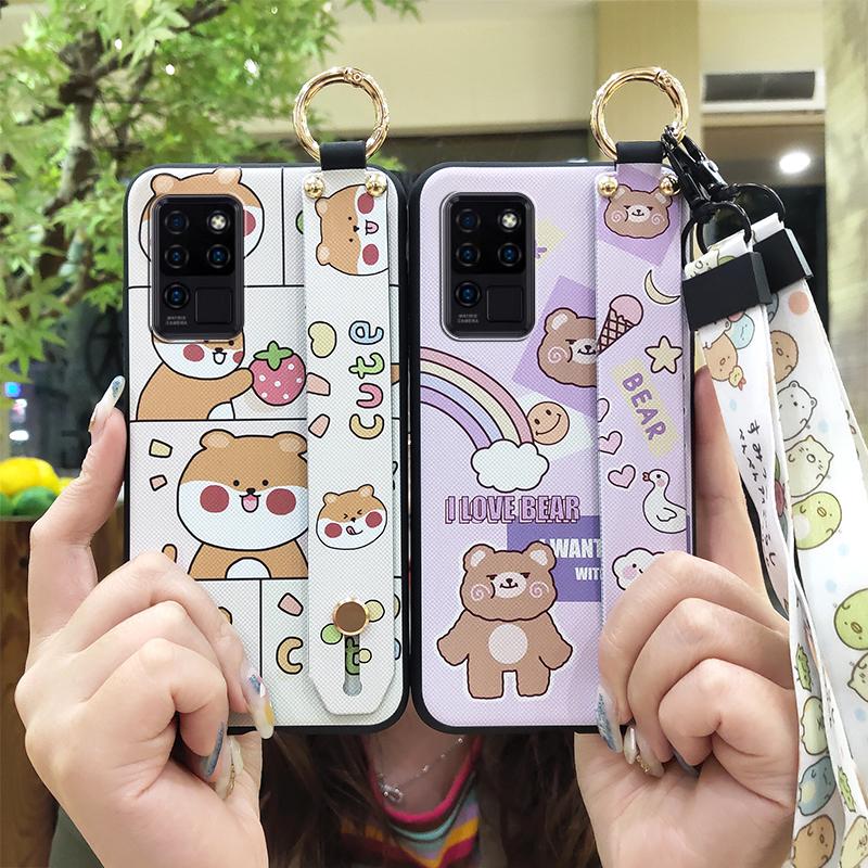 Fashion Design Protective Phone Case For Oukitel C21 Anti-knock Ring Anti-dust Soft Case Cute Cartoon Waterproof Durable