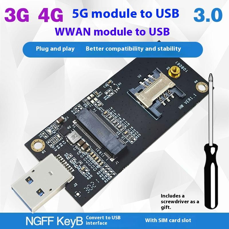 1 Set Dw5821E M2-Ngff Dw5811E Dw5816E Em7455 L860-Gl Usb3.0 Expansion Card For 3G/ 4G/ 5G Lte Module M2 Usb Adapter