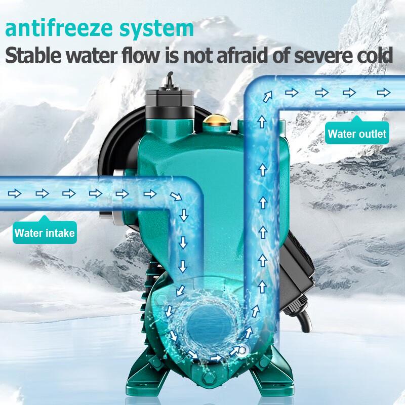 220V 370W Automatic Self-Priming Water Pump 0.5HP Household Water Booster Pump Intelligent Hot and Cold Water Jet Pump