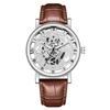 Vintage Men Watch Hollow Round Dial Faux Leather Strap Casual Formal Watch Accurate Quartz Wristwatch Fashion Jewelry Gift