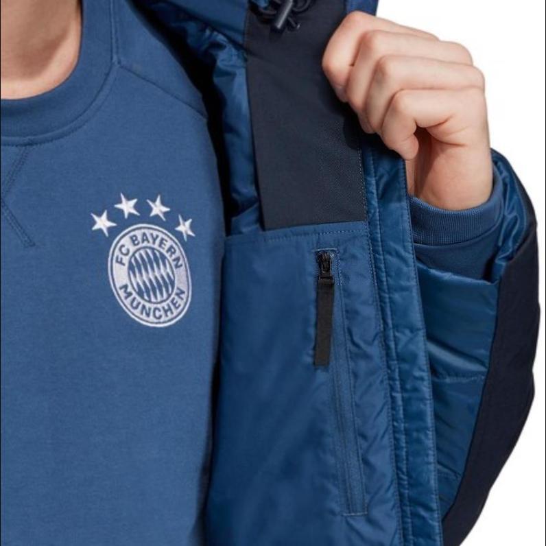 Men's Jacket Adidas Bayern Munich Black Puffer Jacket Bayern Munich Black Men's Blue