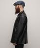 Schott LAMB LEATHER COVERALL JACKET, Men's, Size 2XL, Black, 010, 782-5950012