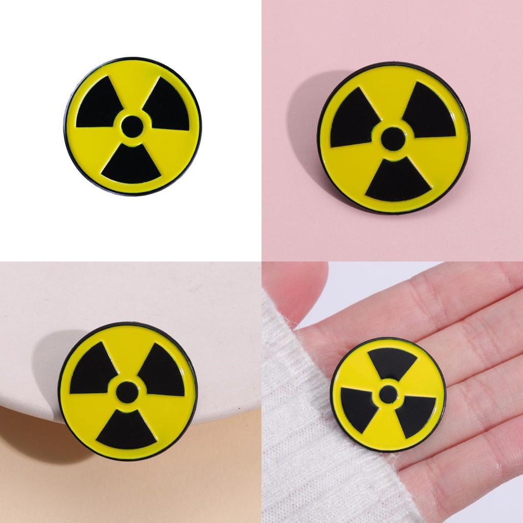 Creative Radiation Geometric Sign Brooch Durable Alloy Pin For Accessories Fashionable