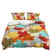 Bed Three-Piece Fallen Leaves Autumn Maple Leaf Quilt Cover 3D Digital Printing Kit