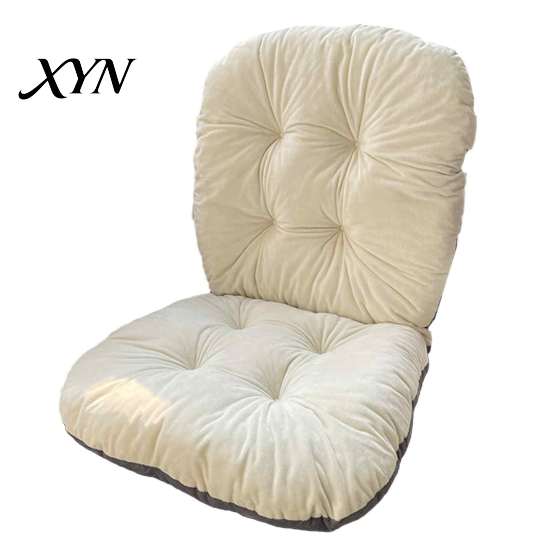 Plush Seat Cushion for Long Sitting Chair with Back Support, Desk Dorm Room Pad Ties, Non-slip Office Dining And Gaming Chairs Comfortable Study