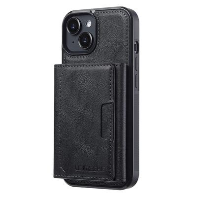 LC.IMEEKE L5 For iPhone 13 Magnetic Phone Case Leather Back Cover with Detachable Card Holder