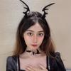 Black Necklaces Chain Spiders Short Neck Gothic Costume Jewelry for Women & Girl