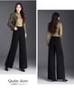 Women's High-Waisted Velvet Wool Wide-Leg Pants - Autumn/Winter 2026 Fashion - Loose, Straight-Leg Casual Versatile Trousers