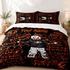 Anaheim Ducks Benutzerdefinierter Name 3-teiliges Set Perfekt für das Schlafzimmer Bequemes Bettwäscheset enthält einen Bettbezug und zwei Kissenbezüge Ideal für Geburtstage oder Weihnachten