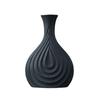 Minimalist Matte Black Ceramic Vase 20.9x14.2cm Home Decor for TV Cabinet & Hotel