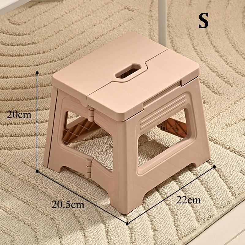 Folding Step Stool Lightweight Plastic Step Stool Foldable Step Stools Non Slip Folding Stools for Kitchen Bathroom Bedroom
