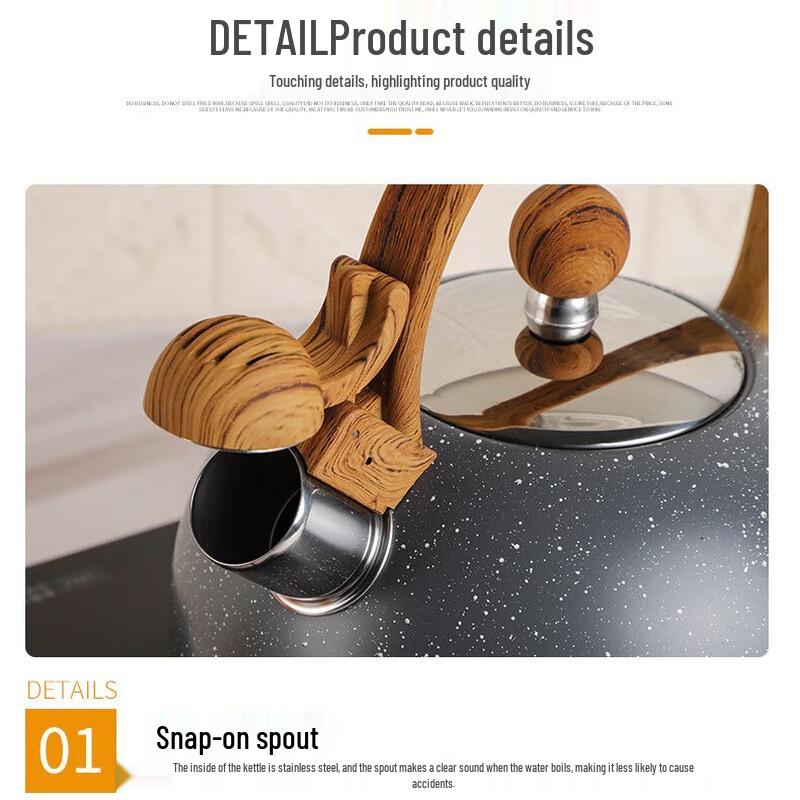 2.5L Stainless Steel Whistling Tea Kettle