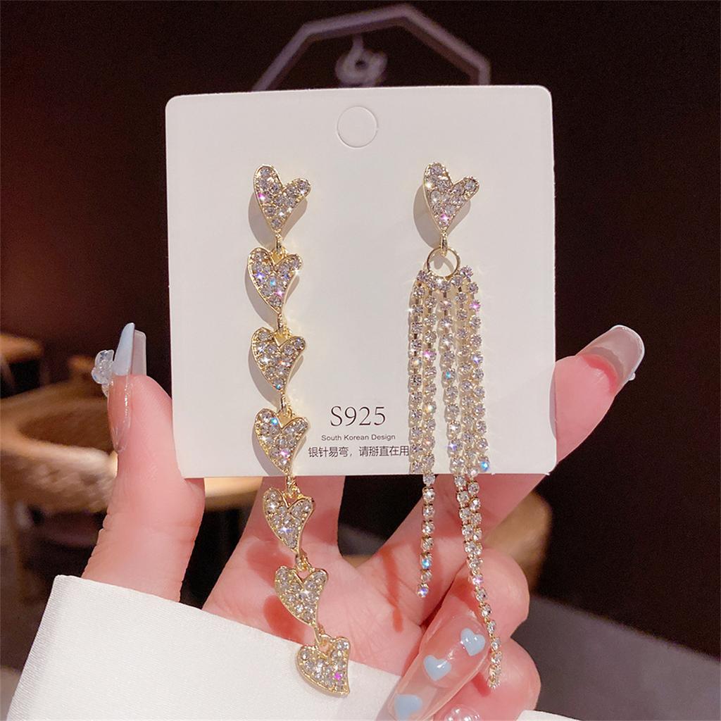 925 Silver Needle Exquisite Bow Light Luxury Pearl Earrings Simple High-end Earrings Temperament Long Tassel Earrings