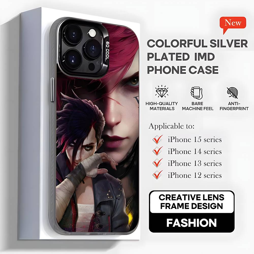 

Caitlyn Vi CaitVi A-Arcane Phone Case For iPhone 16,15,14,13,12,11,Mini,Pro,MAX,plus,Black Matte Shockproof Cover iPhone13PRO