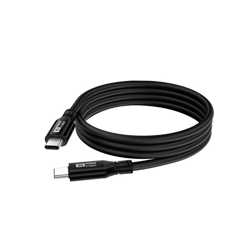 Hochgeschwindigkeits-USB-C-Ladekabel 100W Power Delivery 20Gbps Datenübertragungsgeschwindigkeit Unterstützt 8K60Hz Videoübertragung