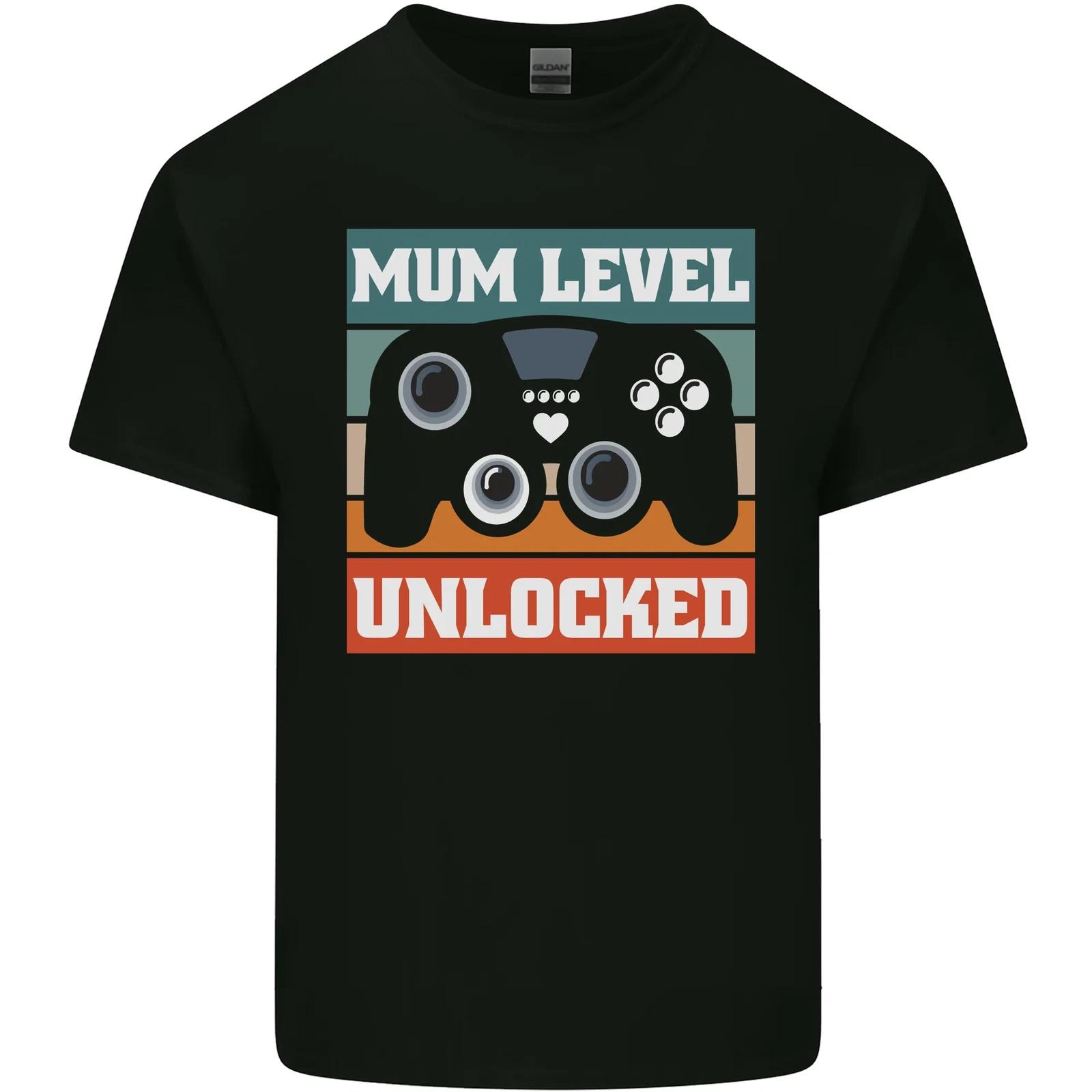 

Mum Level Unlocked New Mommy Baby Born Kids T-Shirt Childrens 3XL