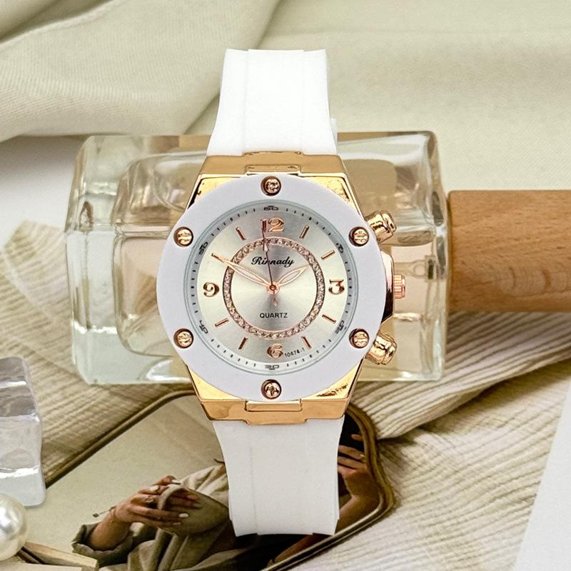 JYL Women's Watch Simple Versatile Student Silicone Strap