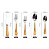 Enamel Color Western Food 304 Stainless Steel Tableware Set Stainless Steel Knife, Fork and Spoon Five-piece Set Steak Knife and Fork