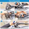 Universal 43 Aluminum Roof Rack Cross Bars with Anti-Theft Lock for 42.9-44.9inch Bare Roof Adjustable Window Frame Black Suppo