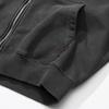 Psshopper Pigment Small Logo Zip-Up Hoodie [Dark Gray]