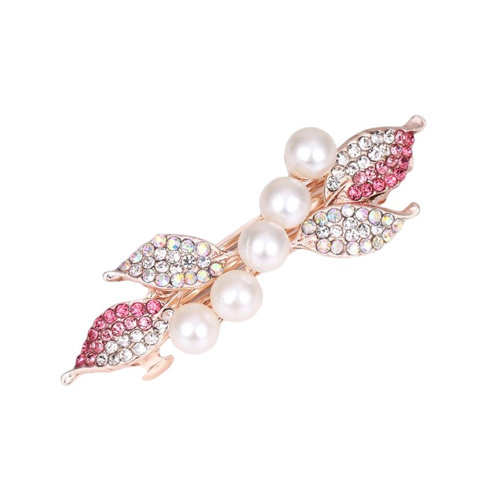 Crystal Pearl Hairpin Holiday Wedding Engagement Decoration Fashion Hair Clip Portable Accessories for Girls Women