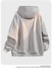 American-Style Heavyweight Casual Hoodie: New Spring Trend, Loose Fit, Color-Blocked Design, Versatile Couple's Cardigan.