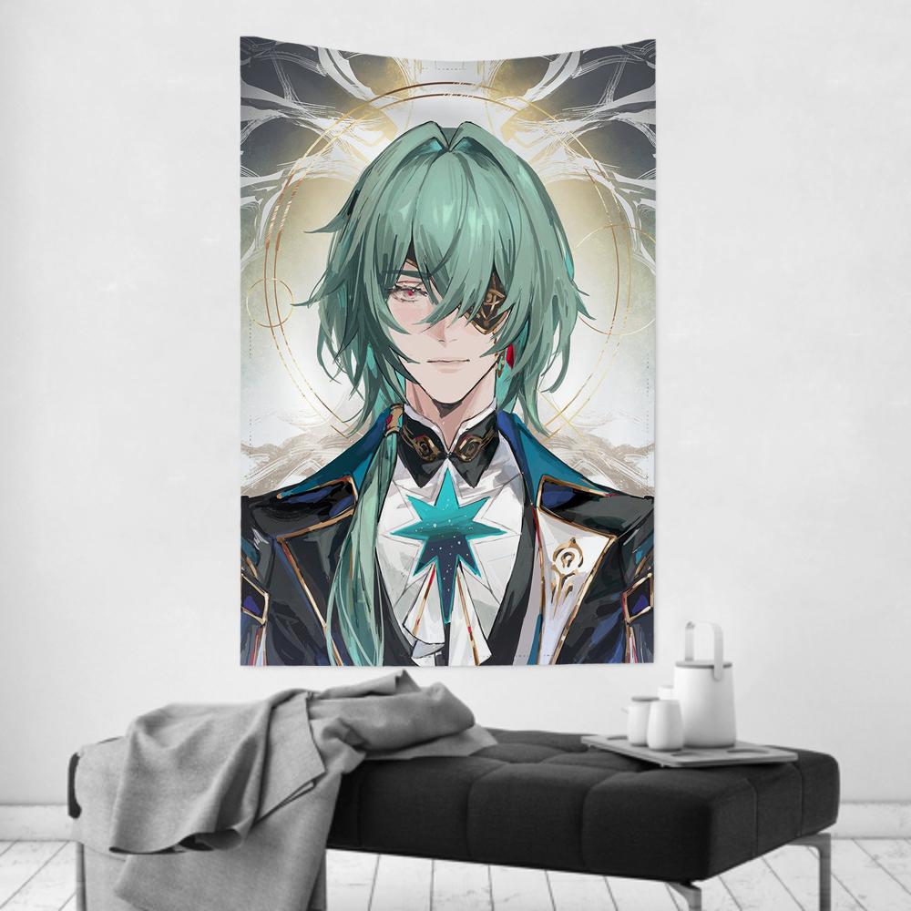 Anaxa Animated Game Honkai Star Rail Tapestry Room Decor Wall Cloth Party Hanging Background Room Decor Baby Room