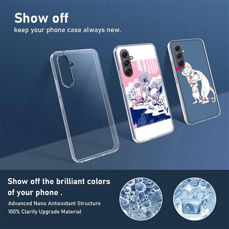 Pinky Anime and the Brain Case For Phone Samsung Galaxy A12 A22 A32 A52 A52S A13 A23 A33 A53 A14 A24 A34 A54 5G A73 A42 A9 A8 A7