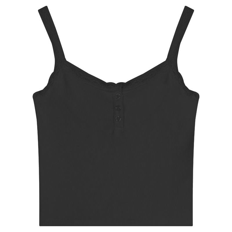 2026 Women s Sexy Lace Trim Camisole - Slimming Summer Style XL чёрный