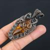 Natural Baltic Amber Gemstone Handmade Copper Wire Wrap Pendant 2.76" f9g06