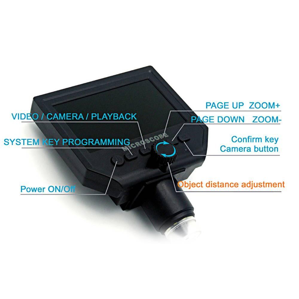 G600W Upgrade 3Industrial Inspection Magnifier Camera Portable Digital Microscope 6MP 4.3 Inches HD LCD Microscopes