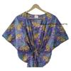 Women Purple Bagheera Tiger Printed Hippie Cotton Maxi Beach Cover Caftan Dress CKFTN-SCRN-FULL-BUYIT-151